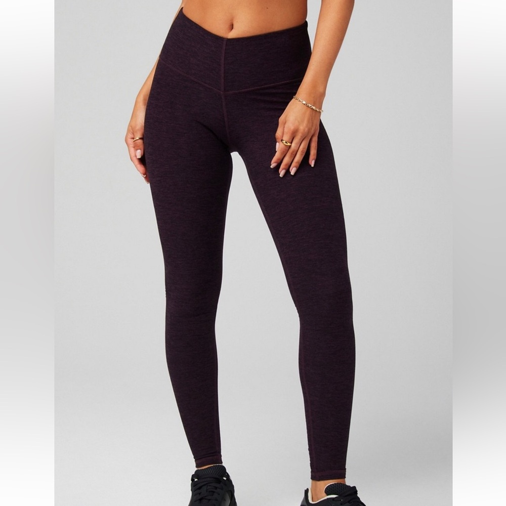 Fabletics | Heather-Flex High-Waisted Deep Plum Purple Leggings XL (12/14)
